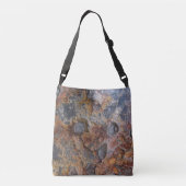 Geologie Grungy Rock Textuur elke tekst Crossbody Tas (Achterkant)