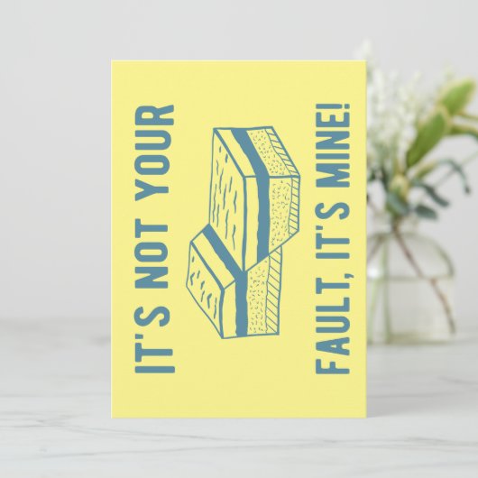 Geologie Het is niet jouw schuld, het is mijn. Bedankkaart (Staand voorkant)