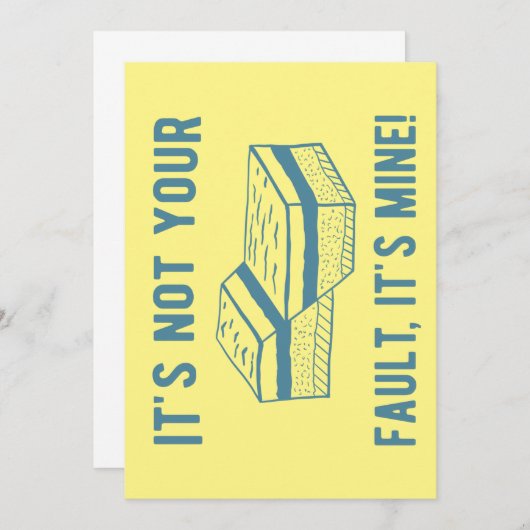 Geologie Het is niet jouw schuld, het is mijn. Bedankkaart (Voorkant / Achterkant)