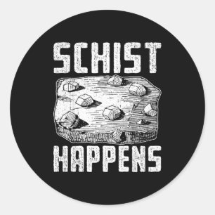 Geologie humor ontwerp voor rotswetenschap fans ronde sticker