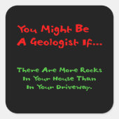Geologie Humor Sticker (Voorkant)