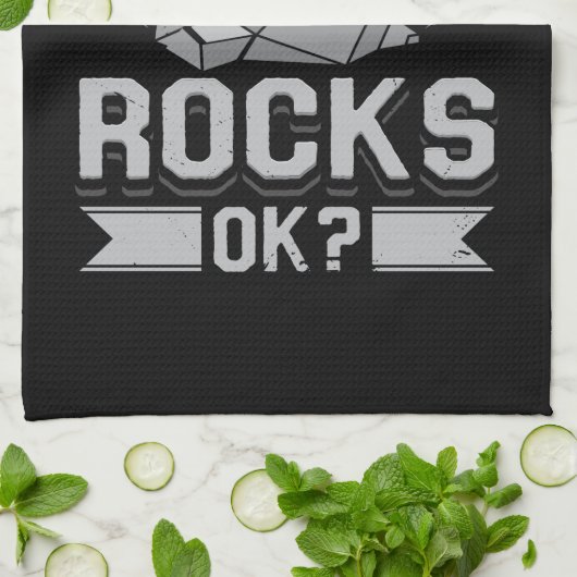 Geologie - ik hou echt van Rocks Theedoek (Gevouwen)