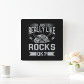 Geologie - ik hou echt van Rocks Vierkante Klok (Huis)