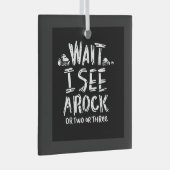 Geologie - ik zie een rots glas ornament (Voorkant Rechts)