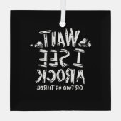 Geologie - ik zie een rots glas ornament (Achterkant)