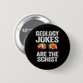 Geologie is de schaarste van de rots. ronde button 5,7 cm (Voorkant /achterkant)