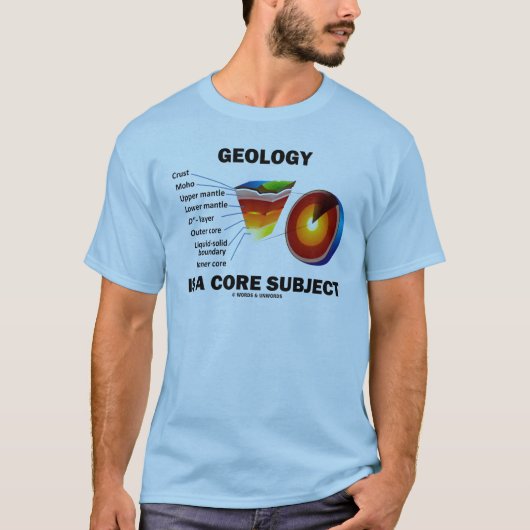 Geologie is een kernonderwerp (aardwetenschappen) t-shirt (Voorkant)