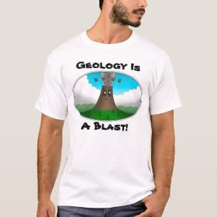 Geologie is een ontploffing! Boze vulkaan T-shirt