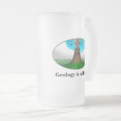 Geologie is een ontploffing! Cartoon vulkaan Matglas Bierpul (Voorkant rechts)