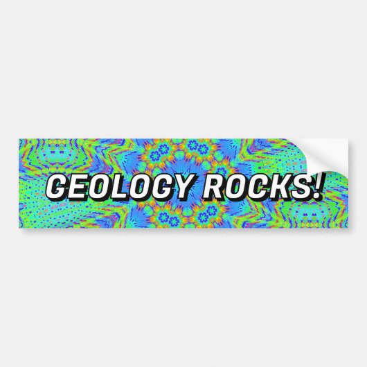 GEOLOGIE IS SUPER! BUMPERSTICKER (Voorkant)