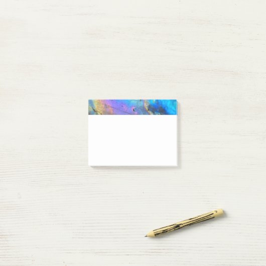 Geologie Labradorite steen kleurrijk kristal patro Post-it® Notes (Op bureau)