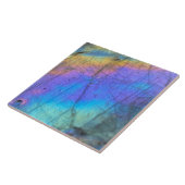 Geologie Labradorite steen kleurrijk kristal patro Tegeltje (Zijkant)