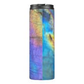 Geologie Labradorite steen kleurrijk kristal patro Thermosbeker (Achterkant)