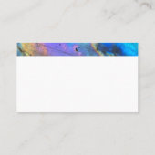 Geologie Labradorite steen kleurrijk kristal patro Visitekaartje (Achterkant)