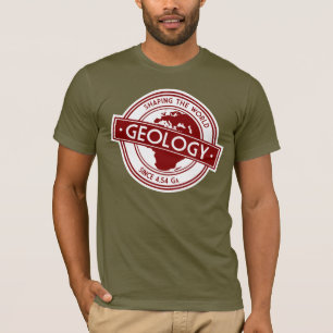Geologie Logo- De wereld vormgeven (Europa/Afrika) T-shirt