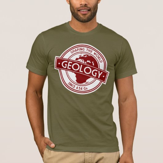 Geologie Logo- De wereld vormgeven (Europa/Afrika) T-shirt (Voorkant)
