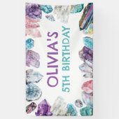 Geologie Meisje Verjaardag Achtergrond Gem Dig Par Spandoek (Verticaal)