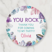 Geologie Meisje Verjaardag Dig Party Circle Favori Bedankjes Labels (Voorkant)