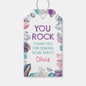 Geologie Meisje Verjaardag Gem Dig Party Dank u Cadeaulabel (Voorkant)