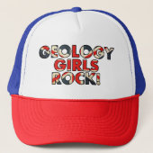 Geologie Meisjes Rock! (Britse vlag) Afdrukken Trucker Pet (Voorkant)