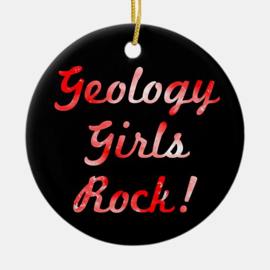 Geologie Meisjes Rock! Keramische ornament (Voorkant)