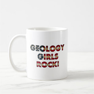 Geologie Meisjes Rock! (Vlag VS) Koffiemok