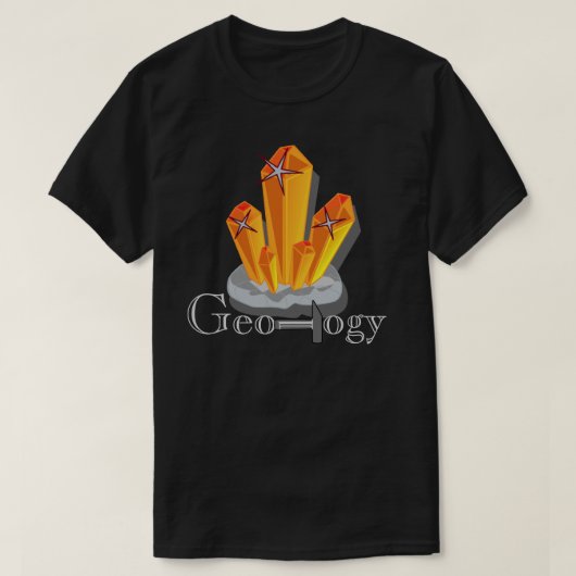 Geologie Oranje Gemstone T-shirt (Design voorkant)