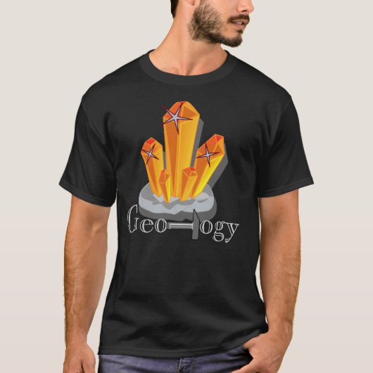 Geologie Oranje Gemstone T-shirt (Voorkant)