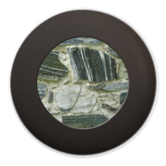 Geologie Oude Stenen Muur Keramische Knop (Voorkant)