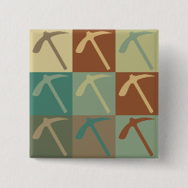 Geologie Pop Art Vierkante Button 5,1 Cm