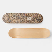 Geologie rivierstenen met aangepast monogram persoonlijk skateboard (Horizontaal)