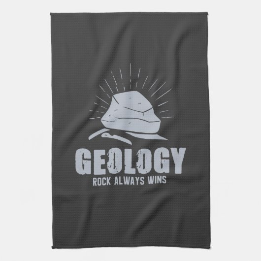 Geologie - Rock Always Wins Theedoek (Verticaal)
