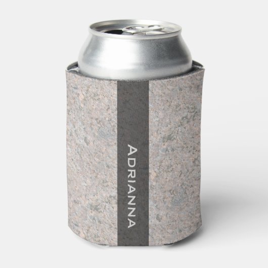 Geologie Rock Textuur met Naam Blikjeskoeler (Blikje Voorkant)