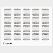 Geologie Rock White Graniet Pastel met Tekst Label (Vel)
