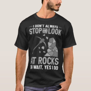 Geologie Rockhounding Rock Geode Geoloog Collecto T-shirt