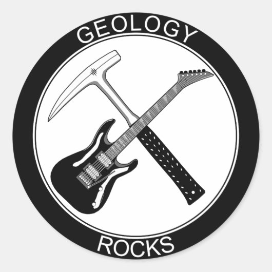 Geologie Rocks Classic Round Sticker (L) (Voorkant)
