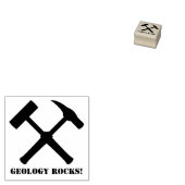 Geologie Rocks! Crossed Rock Hammer Rubberstempel (Gestempeld)