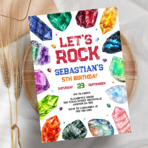 Geologie Rocks Crystal Edelsteen Verjaardagsuitnod Kaart