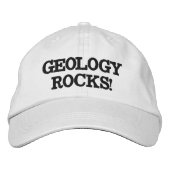 "GEOLOGIE ROCKS!" GEBORDUURDE PET (Voorkant)