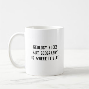 'Geologie Rocks, Geography is waar het is' mok