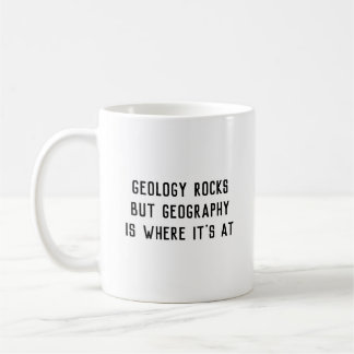 'Geologie Rocks, Geography is waar het is' mok