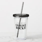 Geologie Rocks! Geoloog Acryl Drinkbeker (Achterkant)