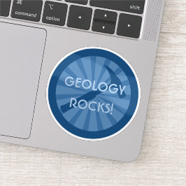 Geologie Rocks! Geoloog Hammer Badge Vinyl Sticker