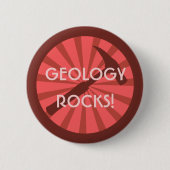 Geologie Rocks! Hamer Badge Ronde Button 5,7 Cm (Voorkant)