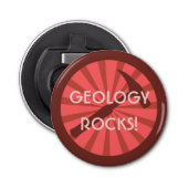 Geologie Rocks! hamerbadge Button Flesopener (Voorkant)
