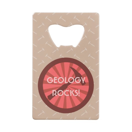 Geologie Rocks! hamerbadge Creditkaart Flessenopener (Achterkant)