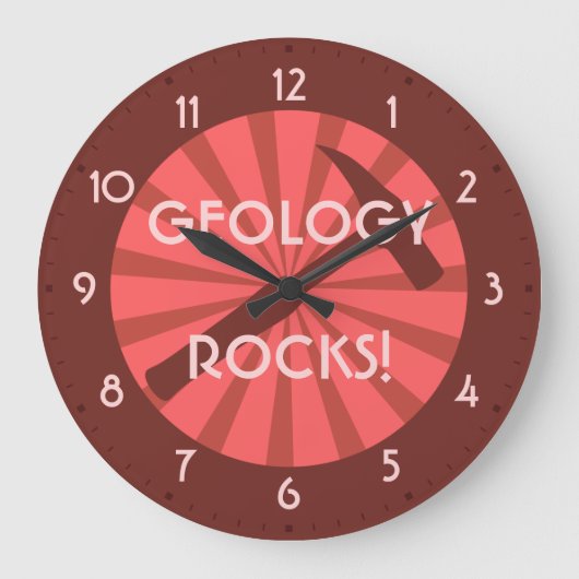 Geologie Rocks! hamerbadge Grote Klok (Voorkant)