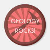 Geologie Rocks! hamerbadge Magneet (Voorkant)