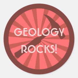 Geologie Rocks! hamerbadge Ronde Sticker