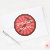 Geologie Rocks! hamerbadge Ronde Sticker (Envelop)